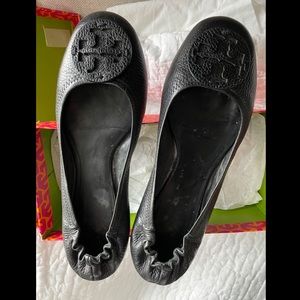 Tory Burch Black Flats
